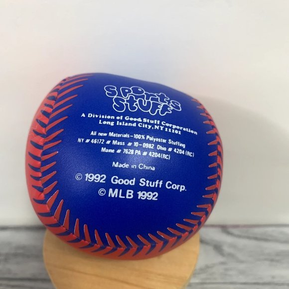 Vintage 1992 Good Stuff Sports Stuff Texas Rangers Vinyl Plush Ball - Picture 3 of 4